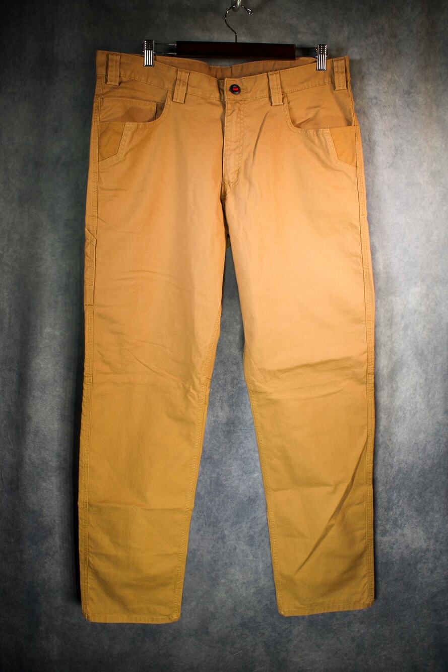 Milwaukee Men Brown Canvas Work Pants 38x34 Utility Carpenter Heavy Duty Flex
